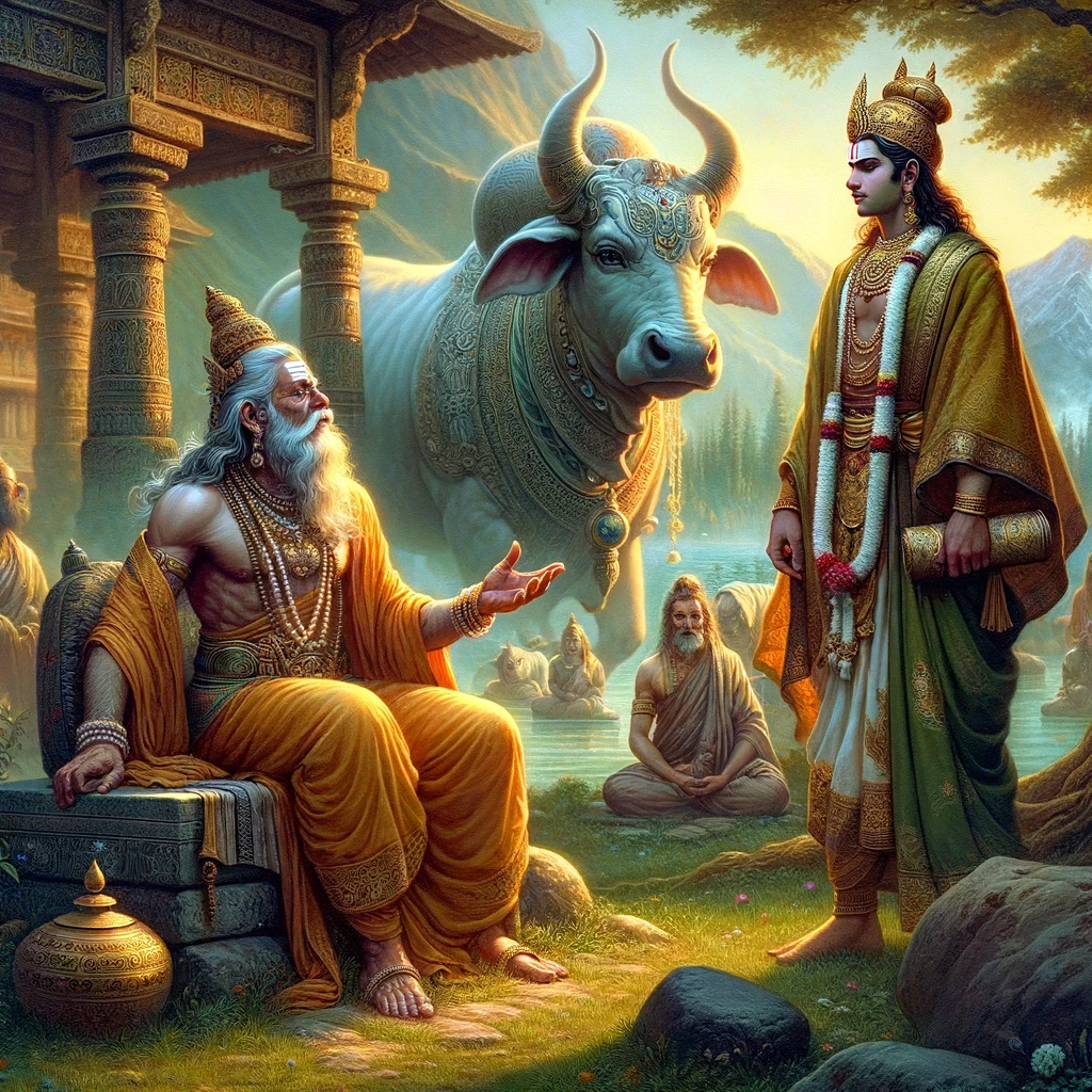 Vishvamitra Asks Vasishta for the Desire Cow